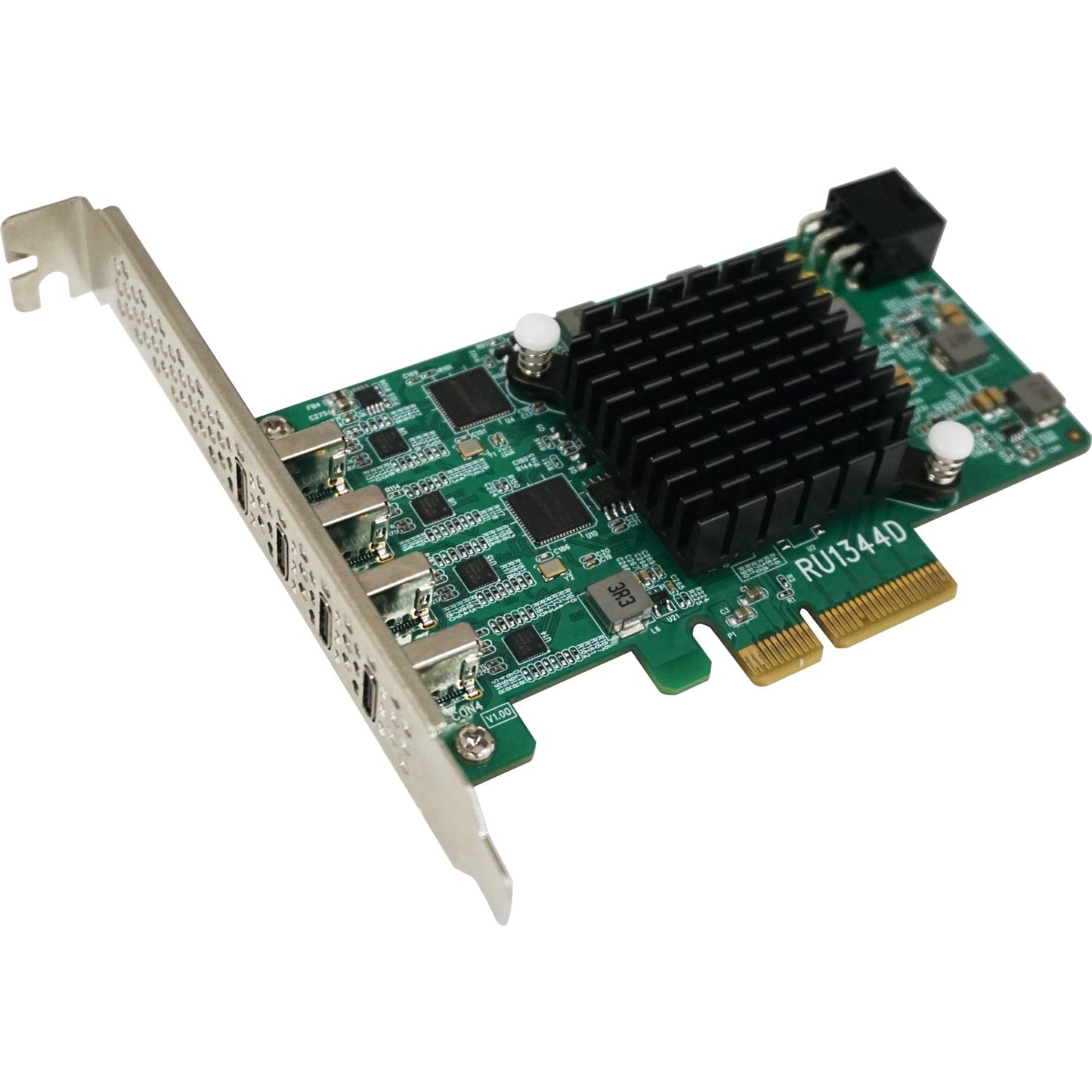 Highpoint Technologies Rocketu 1344D Pcie 3.0 X4 4X 10Gb/S Port Usb 3.2 Controller