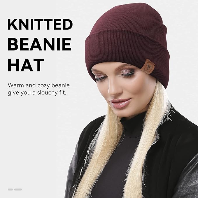 OZERO Winter Beanie Daily Hat - Thermal Polar Fleece Ski Stocking Skull Cap for Men and Women