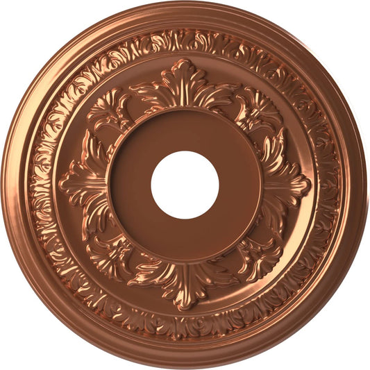 Ekena Millwork Cmp19Babco Baltimore Thermoformed Pvc Ceiling Medallion (Fits Canopies Up To 7 3/4), 19Od X 3 1/2Id X 1P, Bright