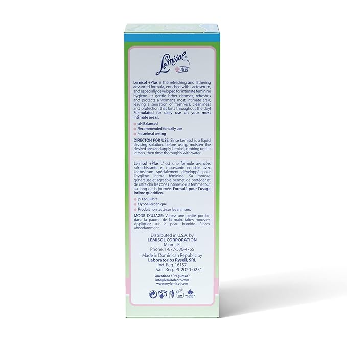 Lemisol Feminine Wash, Daily Cleanser, Hypoallergenic, 16 FL Oz, Bottle
