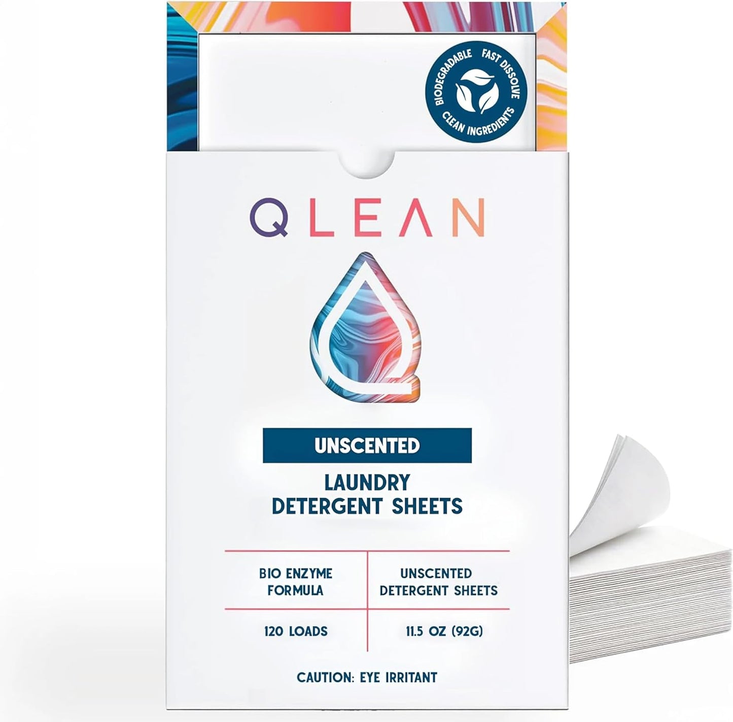 Laundry Detergent Sheets – Travel-Friendly, HE & Standard Washer Safe, Liquidless Laundry Soaps, Quick-Dissolving Formula, Skin-Friendly (120 Loads, Unscented)