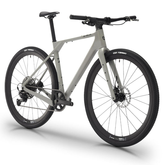 SAVADECK Carbon Gravel Bike - T800 Carbon Frame & Fork | Shimano U6000 11-Speed Groupset | Hydraulic Disc Brakes | 700CX40mm All-Terrain Tires | Men & Women Road/Off-Road Bicycle (Gray, 53cm)