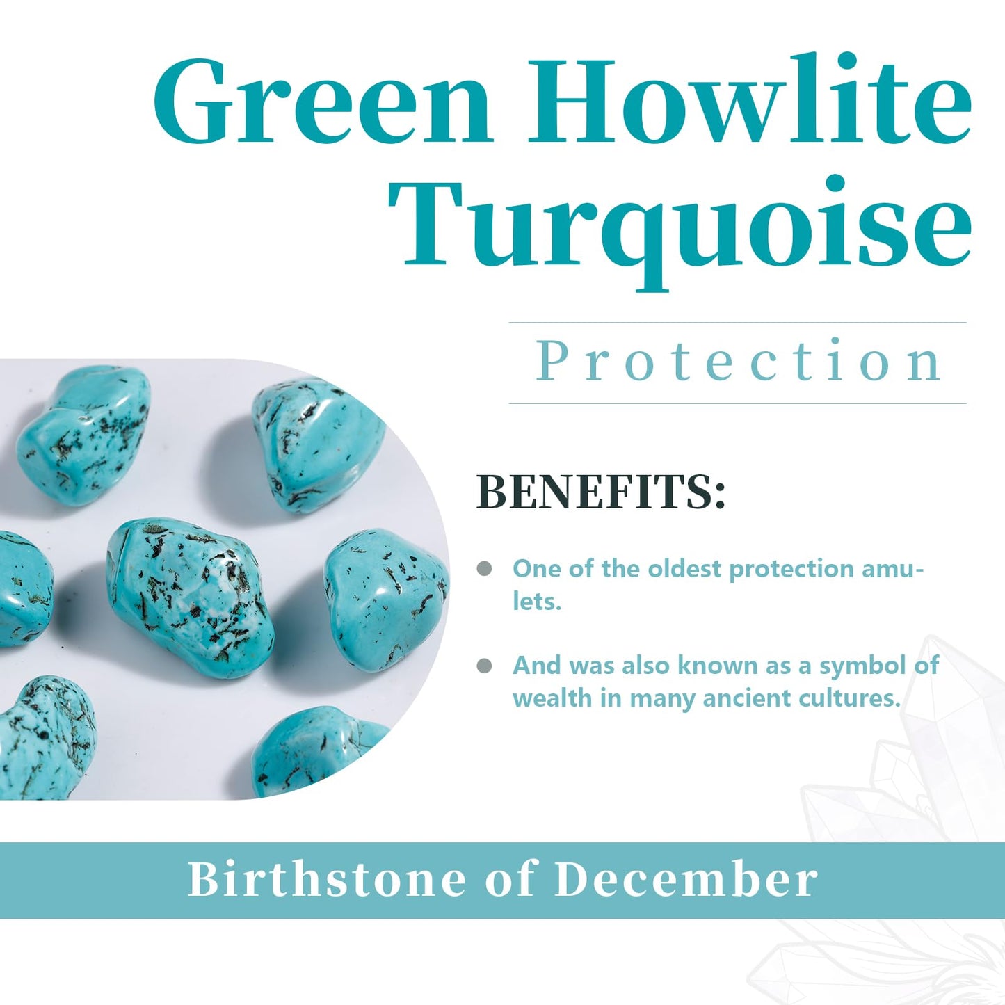 rockcloud 1/2 Ib Green Howlite Turquoise Irregular Tumbled Polished Stones for Wicca, Reiki and Energy Healing Crystal Home Decoration