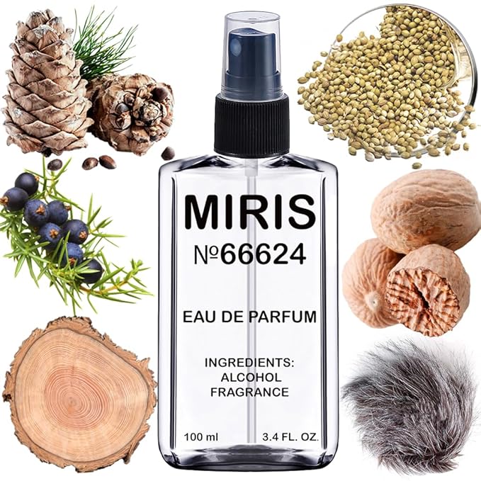 MIRIS No. 66624, Inspired by Gentle Fluidity Silver, Long-Lasting Unisex Eau de Parfum for Women & Men, Spray 3.4 Fl Oz / 100 ml