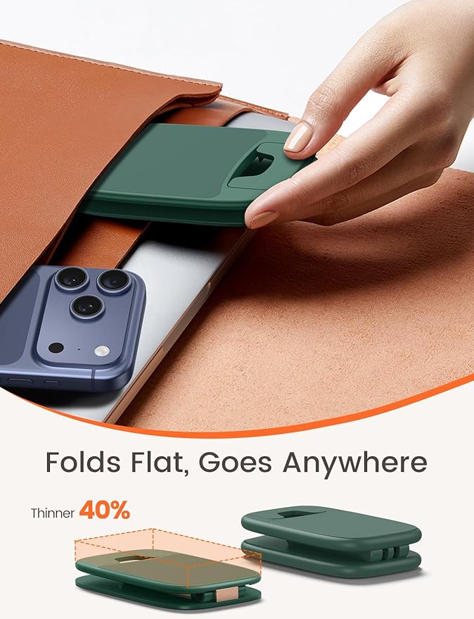 Lamicall Ultra-Thin Cell Phone Holder, Green Office Desk Accessories for iPhone Stand, Gifts for Valentine Teen Boys Girls Adults Women Men Grandkids, Workspace Desk Organizer, Green Office Decor