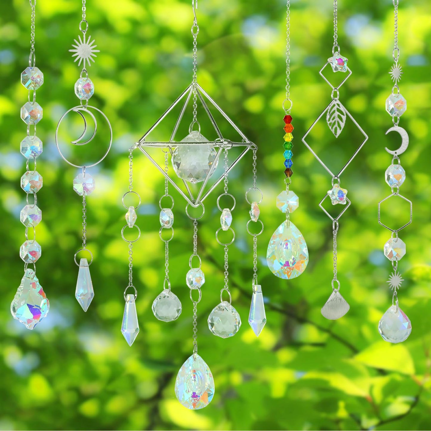 DIY Suncatcher Kit, 400pcs Crystal Sun Catchers Ornament Making Supplies Arts and Crafts Kits for Adults Indoor Windows Hanging Prism Garden Office Home Decor Gifts for Women Birthday Mother's Day