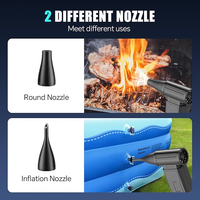Compressed Air Duster-100000RPM Powerful Electric Air Duster, 4-Gear Adjustable Mini Blower,One-tap Turbo, Fast Charging, Dust Blower for Computer, Keyboard, House, Outdoor and Car