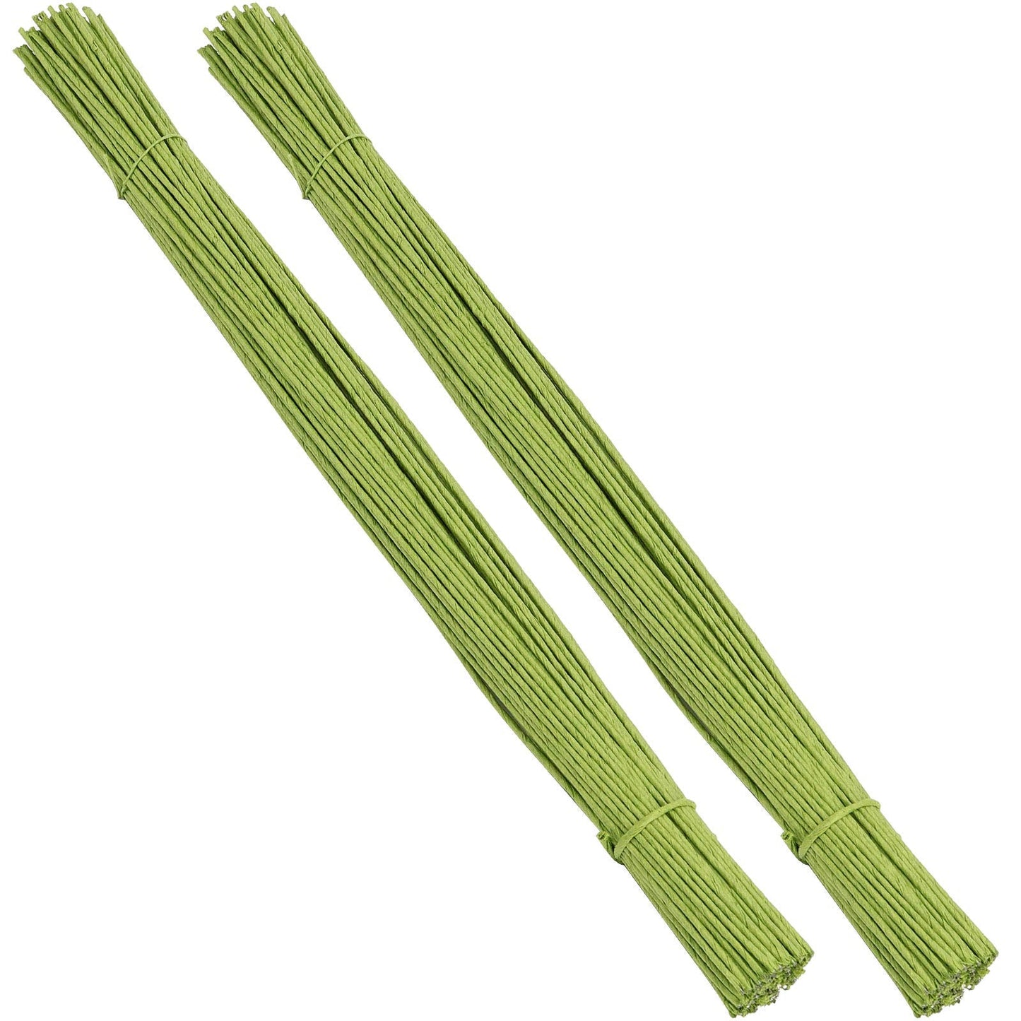 KEILEOHO 200 PCS Floral Stem Wire 14 Gauge 15.75 Inches Length, Green Floral Wire, Floral Paper Wrapped Wires for Flower Making, DIY Floral Arrangements and Decorations