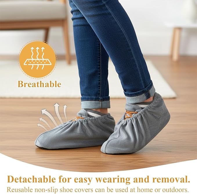 11 Pairs Reusable Non Slip Shoe Covers, Washable Thickened Boot Shoe Covers, Multicolor Flannel Shoes Cover, Universal Washable Shoes Protectors Cover for Household, Indoors, Office, Laboratory