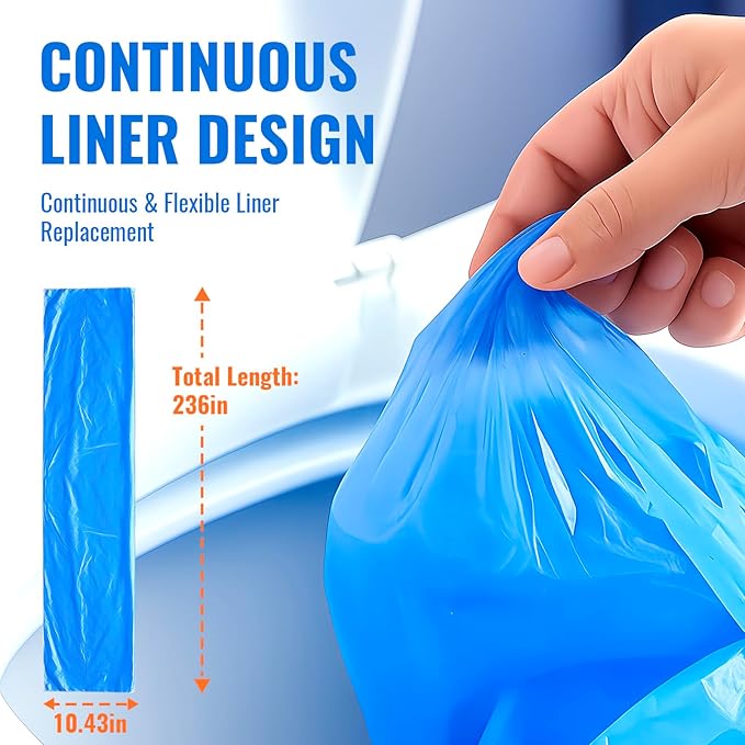 Compatible with Diaper Genie Pails Diaper Pail Refills | 3 Pack Lemon Scent Continuous Long-Roll Liner Refills | Leak-Resistant Odor-Control Disposal Bags for Baby | Easy Cut & Tie Design