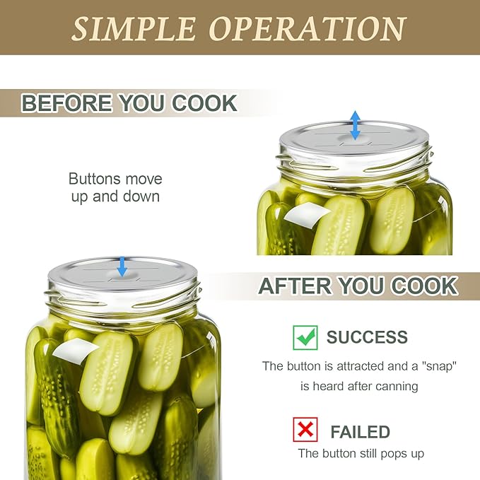 100 PCS Canning Lids Regular,2.76in Regular Mouth Mason Lids,Ball Jar with Lids with Leak proof Airtight Seal Rust Proof Split,Regular Mouth Mason Jars Food Grade,Canning Food DIY