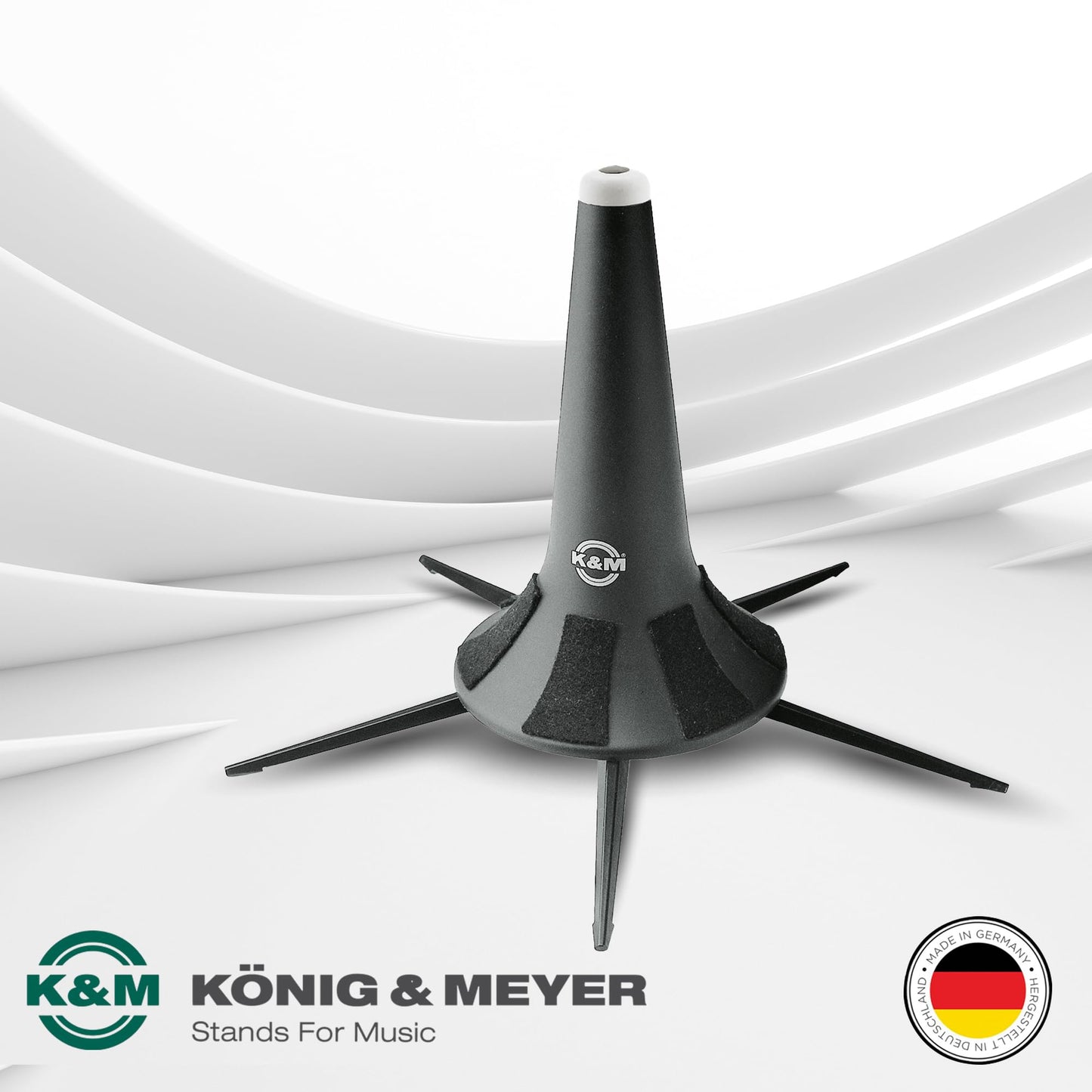K&M Knig & Meyer 15240.000.55 Flugelhorn In-Bell 5 Leg Stand - Professional Grade For All Musicians - Lightweight & Compact - St