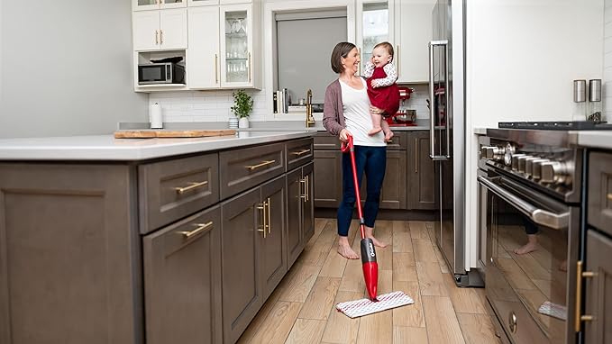 O-Cedar ProMist MAX Microfiber Spray Mop Removes 99% of Bacteria with just Water, Features 1 Extra Refill