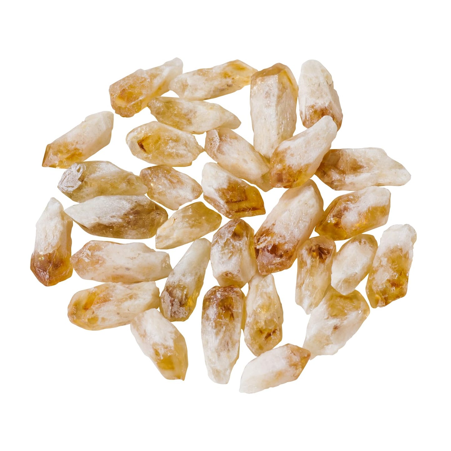 Apengshi 1/2 lb(230g) Natural Citrine Crystal Points Irregular Rough Crystal Stone Raw Crystal Gemstones Bulk Chakra Stones Meditation Reiki Collect Handmade DIY