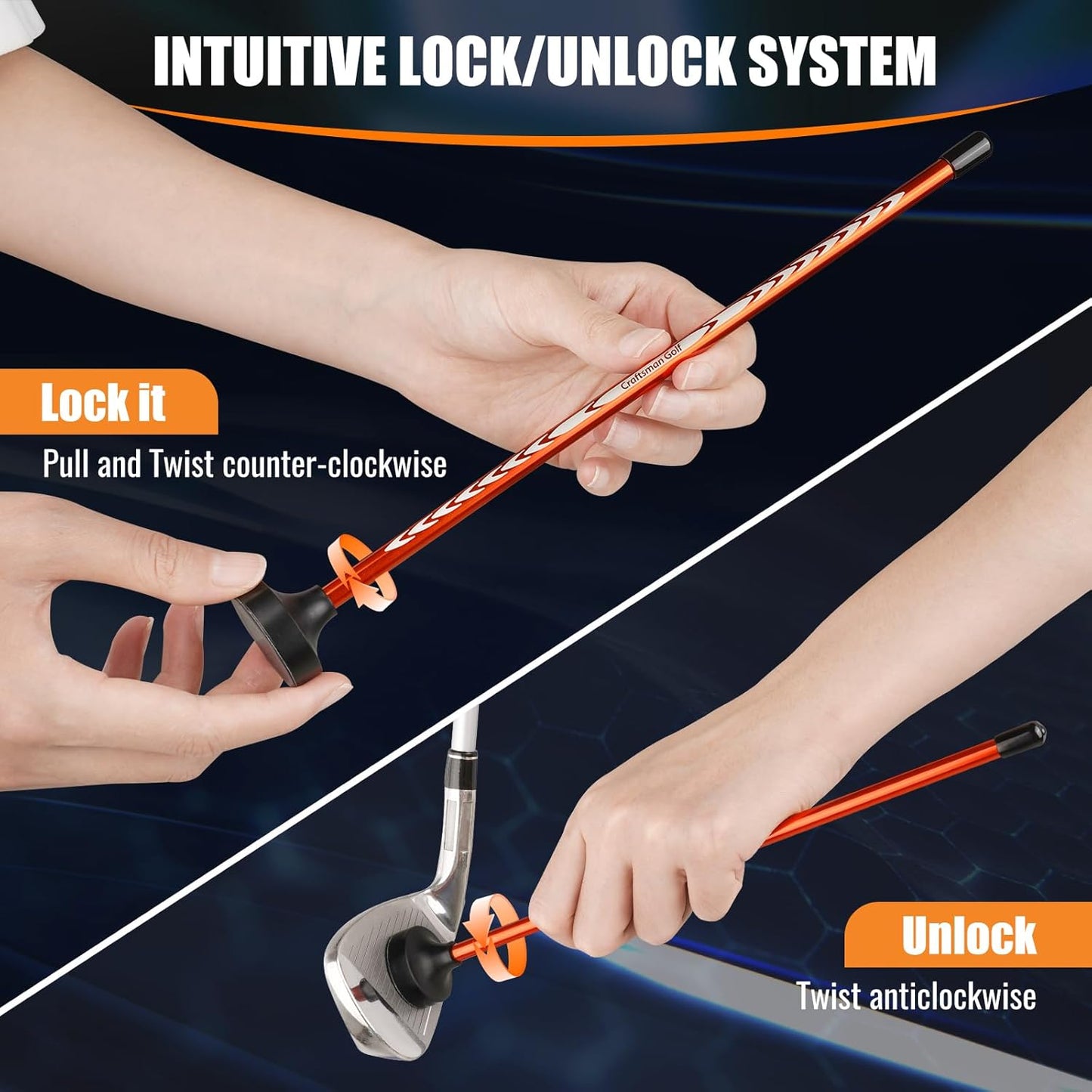 CRAFTSMAN GOLF Club Face Magnet Alignment Tool for Aiming, Golf Magnetic Alignment Sticks Rods for Golf Training Aid Face Pointer 10"
