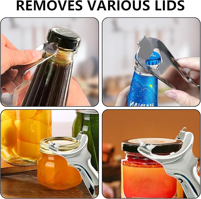 1 Pcs Canning Jar Opener for Mason Jars, Stainless Lids Sealed Tool No Dent Damage