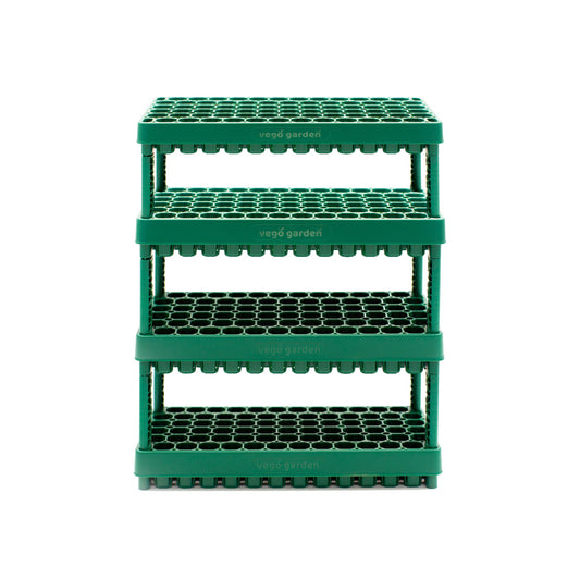 Vego garden 10" x 20" 76 Cells Seed Starter Tray Stackable Seedling Starting Germination Trays for Plants Planting Vegetables Herbs Flowers, 4 Sets