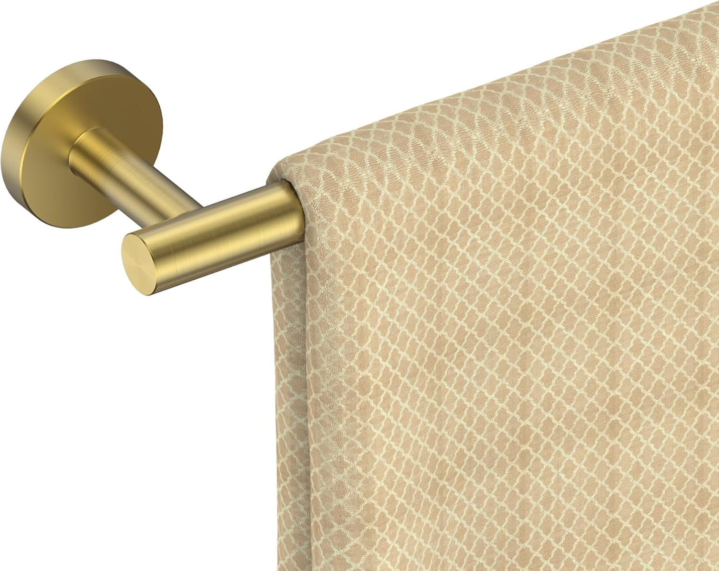FORIOUS Towel Bar Wall Mounted, Stainless Steel Towel Racks for Bathroom, Includes Wall Mounting Hardware (Brushed Gold, 20 Inch)