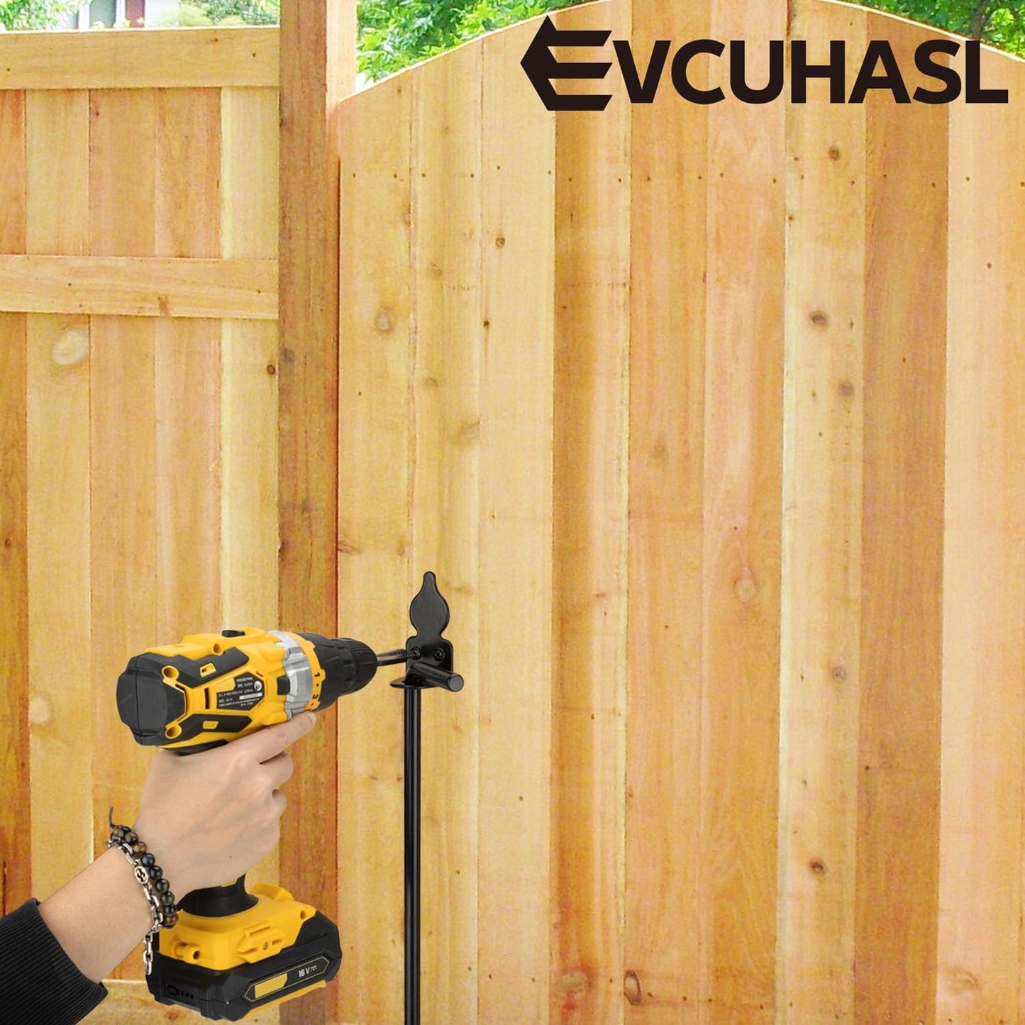 36" Cane Bolt Heavy-Duty Drop Rod for Gate, Gate Ground Latch for Wooden Fences Metal Gates Doors, Metal Gates Doors Stopper for Gate Ground, Wrought Iron Gate Latches, Black Finish(2 Pack)