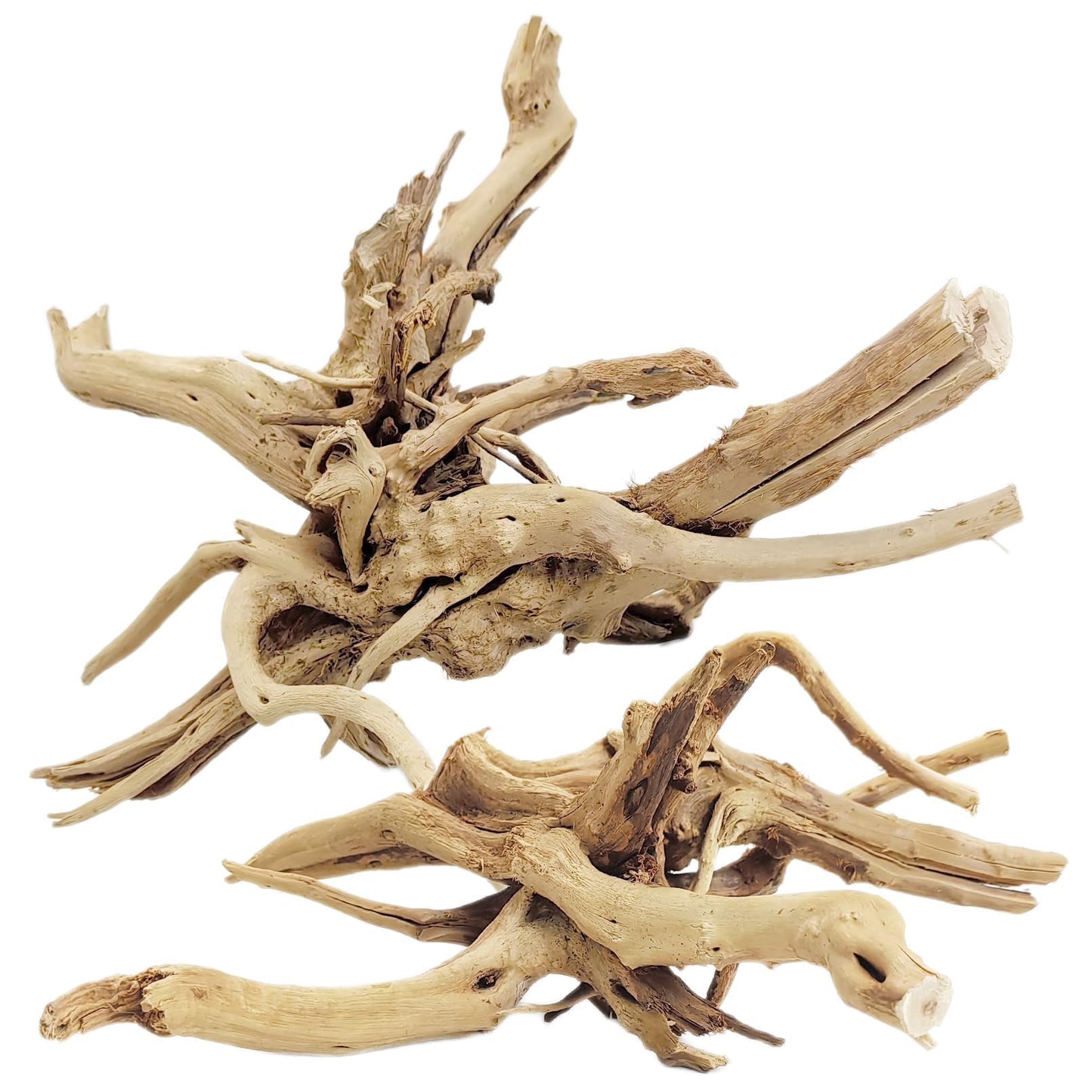 Tfwadmx Natural Driftwood for Aquarium, 11-13 inch Reptile Branches Terrarium Wood Aquarium Trunk Driftwood Tree Fish Tank Log Decoration Pack of 2