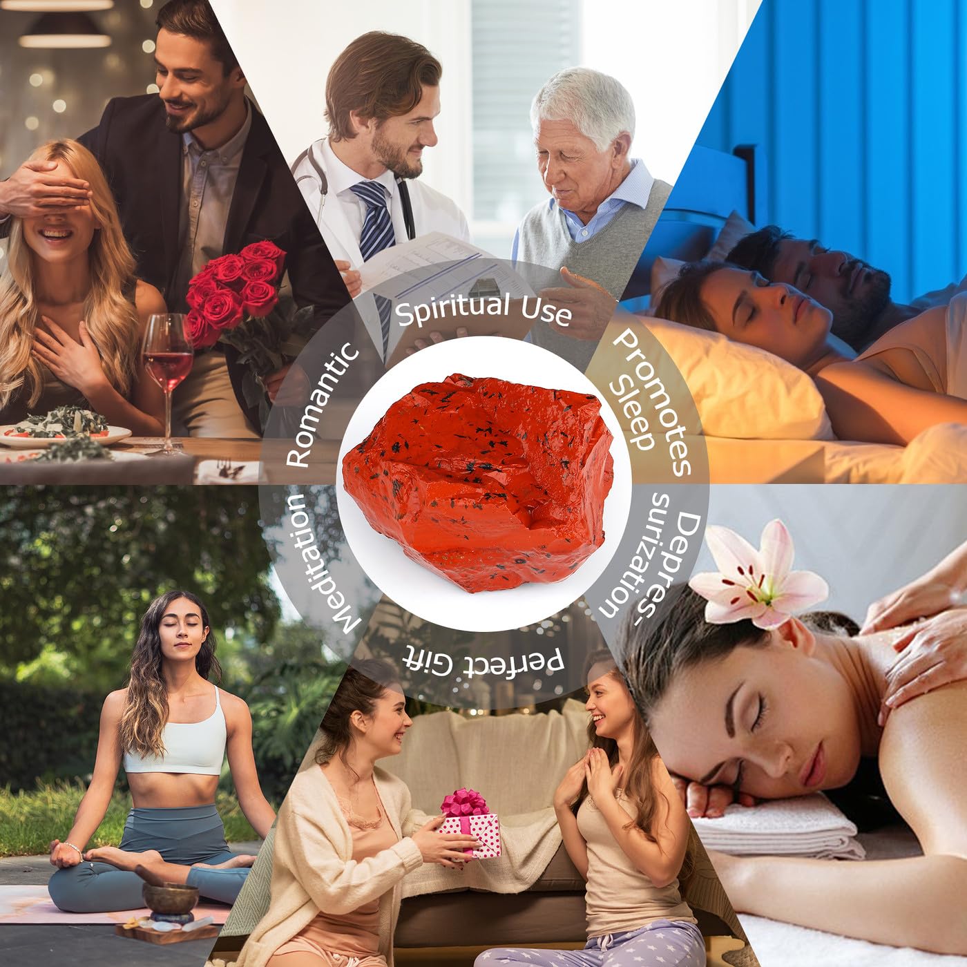 XIANNVXI Red Jasper 1.8-2.2" Large Raw Crystals and Healing Stones Natural Rough Crystal Rocks for Decor Gifts Tumbling Cabbing Polishing Fountain Rocks 1PCS