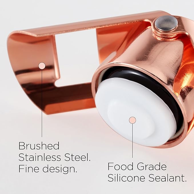 Champagne Stoppers – Sparkling Wine Bottle Stopper & Prosecco Bottle Stopper – Airtight Seal for Freshness – Prosecco Gifts for Women – Cool Gadgets for Dad or Mom