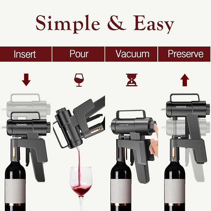 Ultimate Wine Preservation System with Built-In Aerator & Cork-Still Vacuum Tech– Keeps Fresh for 5+ Weeks, Advanced One-Touch Wine Preserver & Saver, No Consumables Needed, Ideal Kit for Connoisseurs