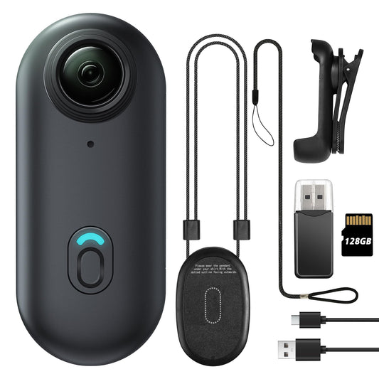 Meoilkolnm Mini Wearable Body Worn Action Camera, FHD 1080P, Thumb Size, Hands Free Recording with Premium Portable Camcorder Mo