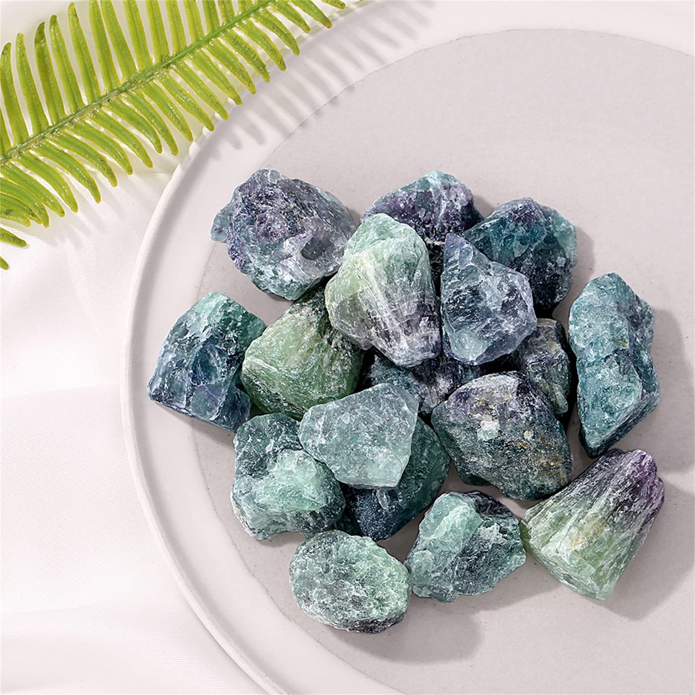Fluorite Bulk Natural Healing Crystals Raw Rough Stones Sets for Cabbing Tumbling Cutting Lapidary Polishing Reiki Crytsal Healing Wire Wrapping Decoration Gemstone 0.45lb