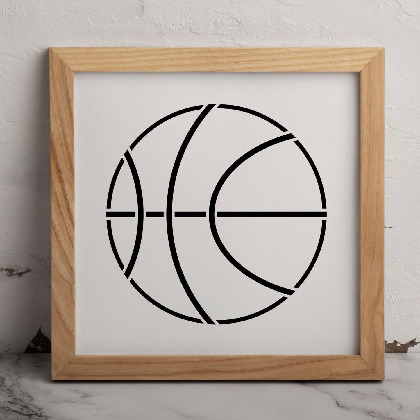 MAGJUCHE Basketball Stencil 6 Inches, Reusable Sport Stencil for Painting DIY Crafts Decor