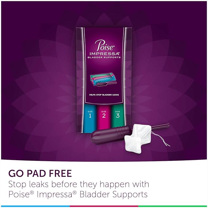 Poise Incontinence Pads, Maximum Absorbency, Regular, 48 Count (Pack of 2)