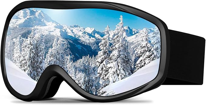 Ski Goggles OTG for Men Women, Anti-Fog Snowboard Goggles UV400 Protection Snow Goggles for Adult Youth