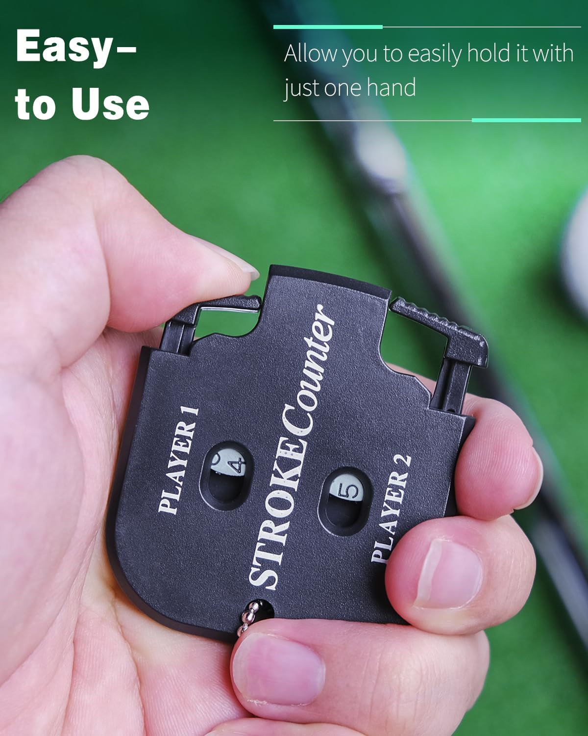 GreenHaven Mini Golf Score Shot Stroke Counter Clicker with Dial Resetting Tool/Key Chain for Golf Game Scorekeeper Portable 2 Digit Outdoor Sport Scoreboard for Putts (2 Pack)