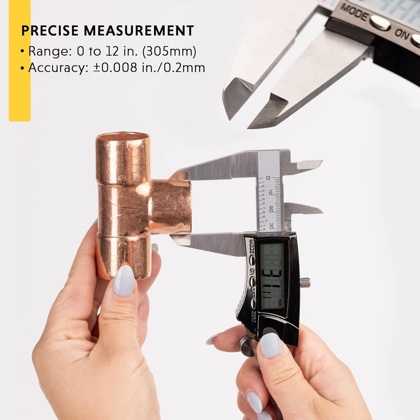 General Tools Digital Caliper 14712 - 12" Caliper Measuring Tool - Stainless Steel Ruler