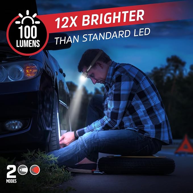 Energizer Universal+ LED Headlamp (2-Pack), Bright Head Lamp for Outdoors, Camping and Emergency Light, IPX4 Water Resistant (Batteries Included)