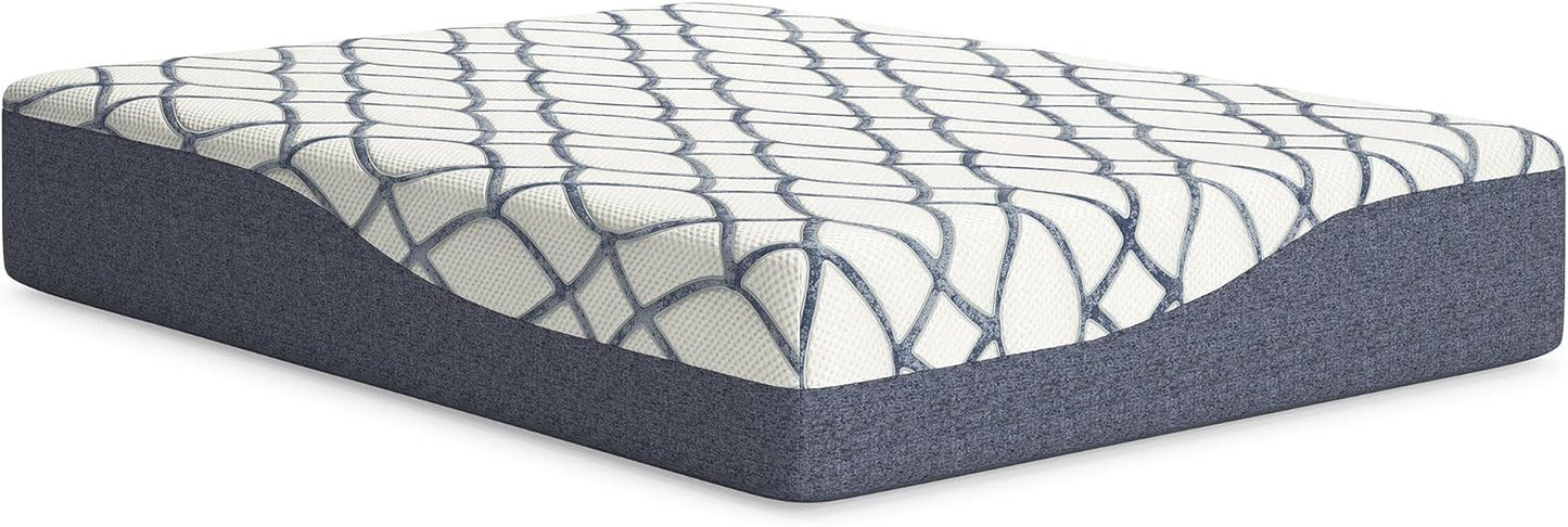 Signature Design by Ashley 14 Inch Chime Elite 2.0 Ultra Plush Green Tea Memory Foam Mattress for Cool Sleep and Pressure Relief, King, Fiberglass Free, Mattress In A Box