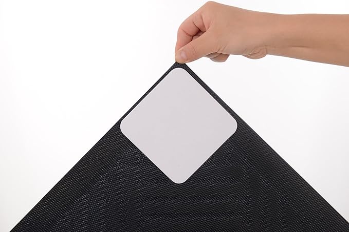 Rug Pad Gripper - 4 Pcs Non Slip Rugs Pads Corners for Hardwood Floors, Tile, Wood - Reusable, Washable Double Sided No Skid Adhesive Stickers