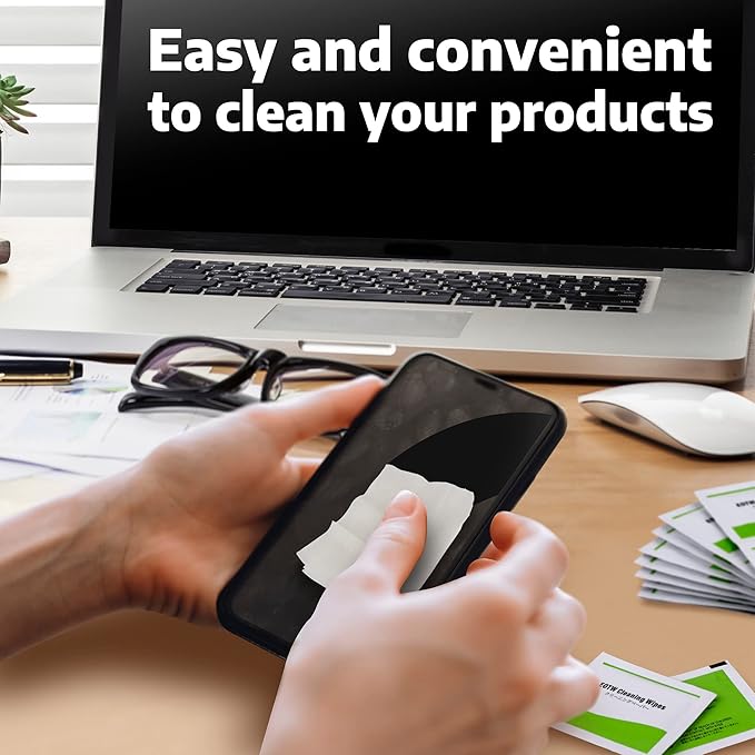 Screen Wipes Individually Wrapped, EOTW Pre-moistened Computer Phone Lens Cleaning Wipes for iPhone iPad Tablet PC Computer LED Screen, Pack of 60