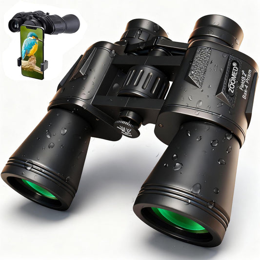 20x50 High Powered Binoculars for Adults with Smart Phone Adapter - Waterproof Compact Hunting Binoculars for Bird Watching, Low