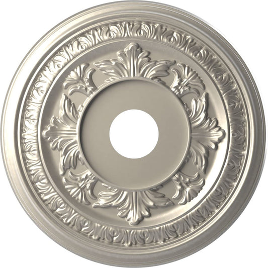 Ekena Millwork Cmp19Babal Baltimore Thermoformed Pvc Ceiling Medallion (Fits Canopies Up To 7 3/4), 19Od X 3 1/2Id X 1P, Bright