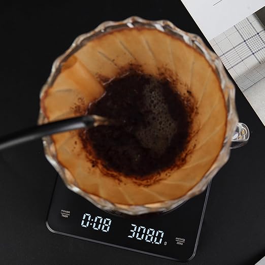 Digital Kitchen Scales - Chargeable LED Display Food Scale, Digital Kitchen Food Weight Scale for Baking, Coffee and Cooking with Ounces, Milliliter and Grams, Maximum Weight 6.6lb