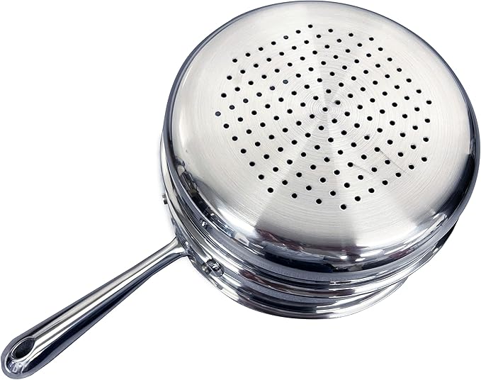 All-Clad Specialty Stainless Steel Universal Steamer for Cooking 8 Inch Food Steamer, Steamer Basket Silver