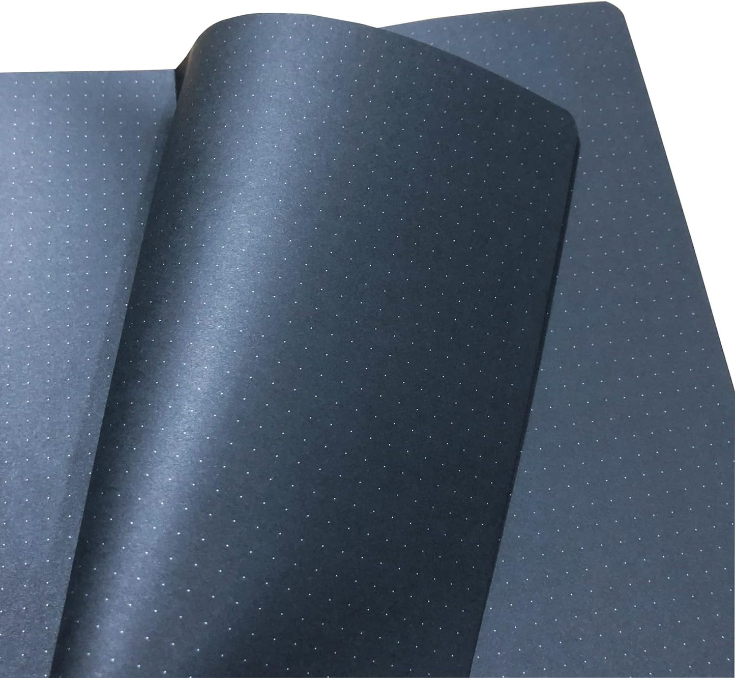 BUKE Dotted Journal - Dot Grid Notebook - 150gsm No Bleed Black Paper - 160 Black Pages - For Women and Men - A5 PU Leather Hardcover 5.75" x 8.5" and Gift Box (BKB-1)