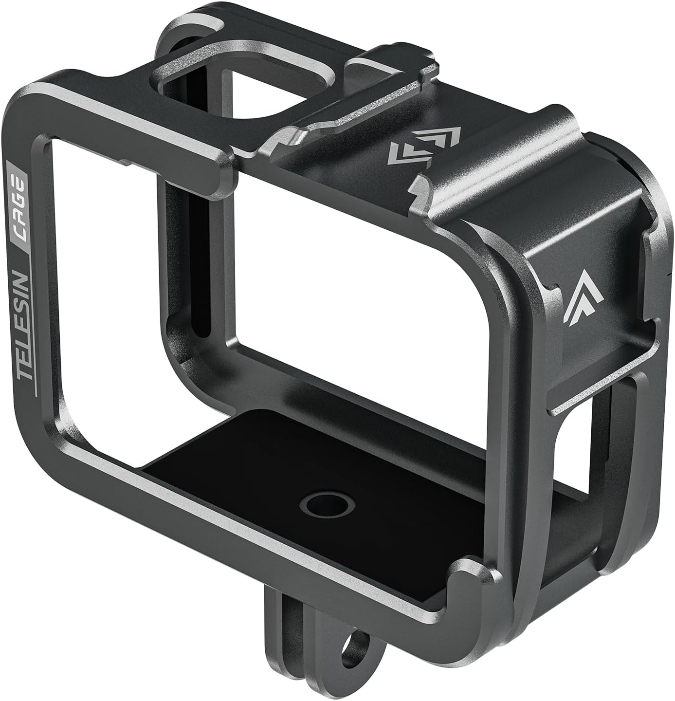 TELESIN Aluminum Case Metal Cage Protective Frame Housing for GoPro Hero 13 12 11 10 9, Fits for Go Pro When ND CPL Lens Filter Max Lens Mount on, with Cold Shoe Connect to Video Light Microphone
