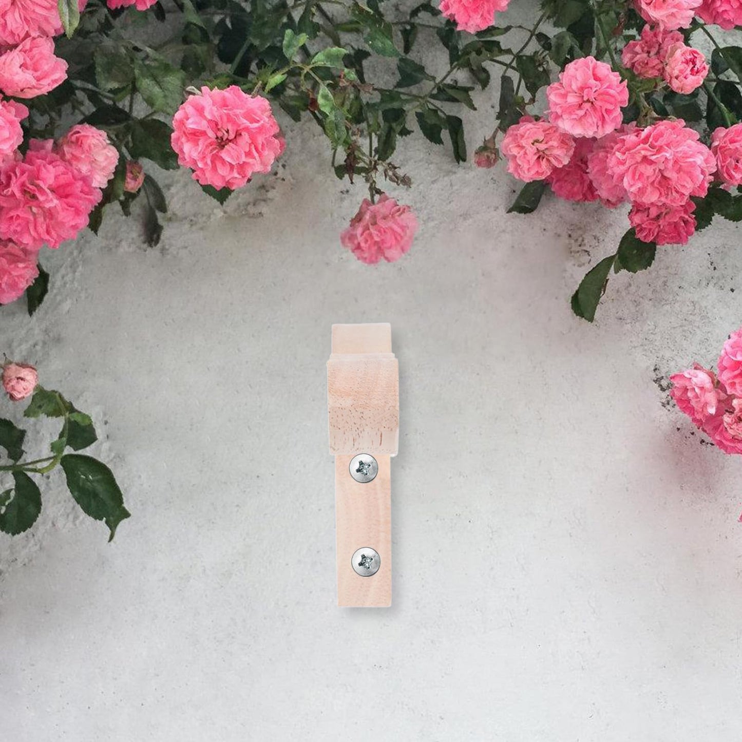 Happyyami 2pcs Wood Plant Hanger Hooks for Wall-Mounted Flower Pot Holders, Outdoor Indoor Planter Brackets for Lanterns Wind Chimes and Garden Decor