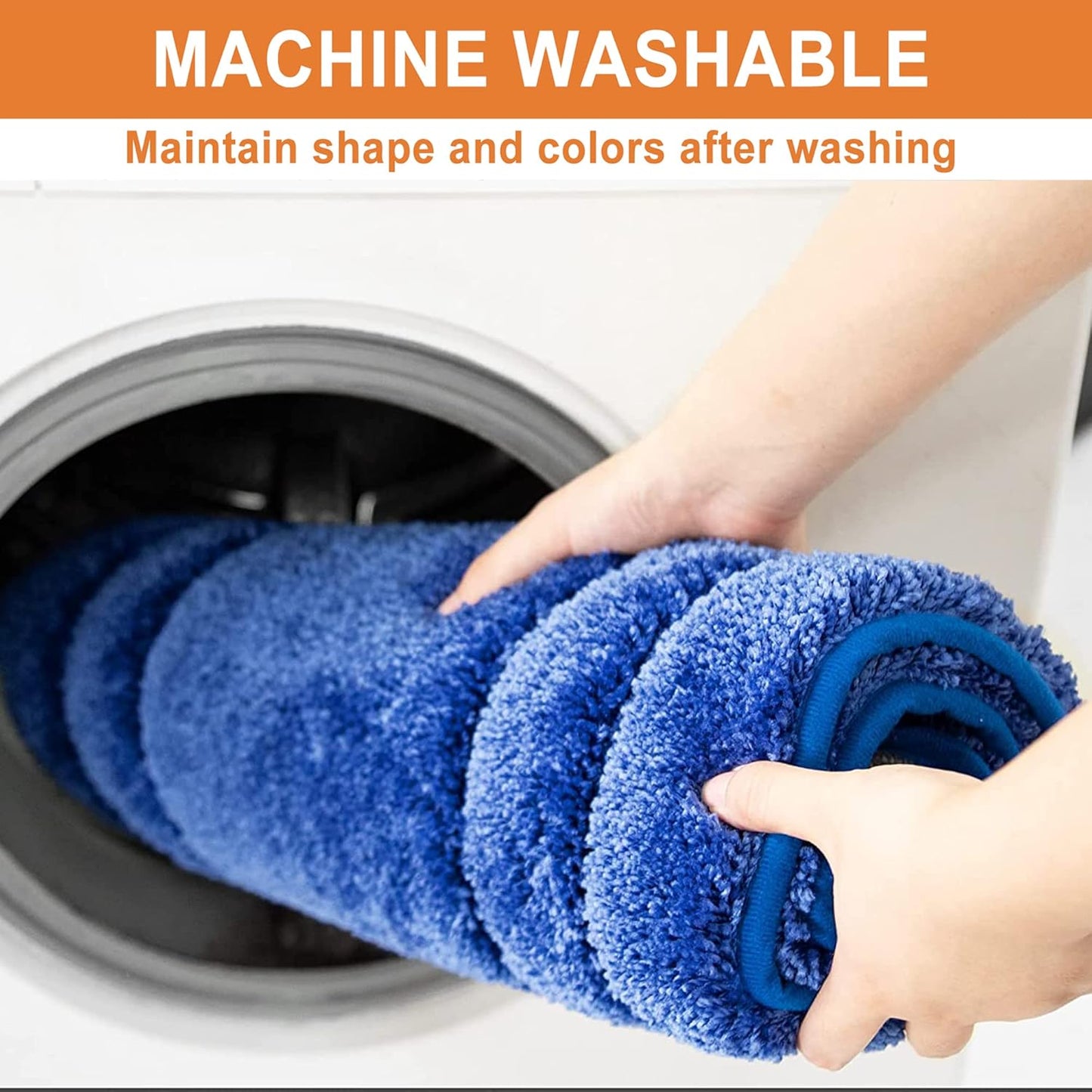 BEQHAUSE-Bathroom-Rugs-Non-Slip-Soft-Bath Mats for Bathroom Floor Absorbent Shower Mat Machine Washable Quick Dry Bath Mat for Shower, and Tub 24"x48",Navy Blue