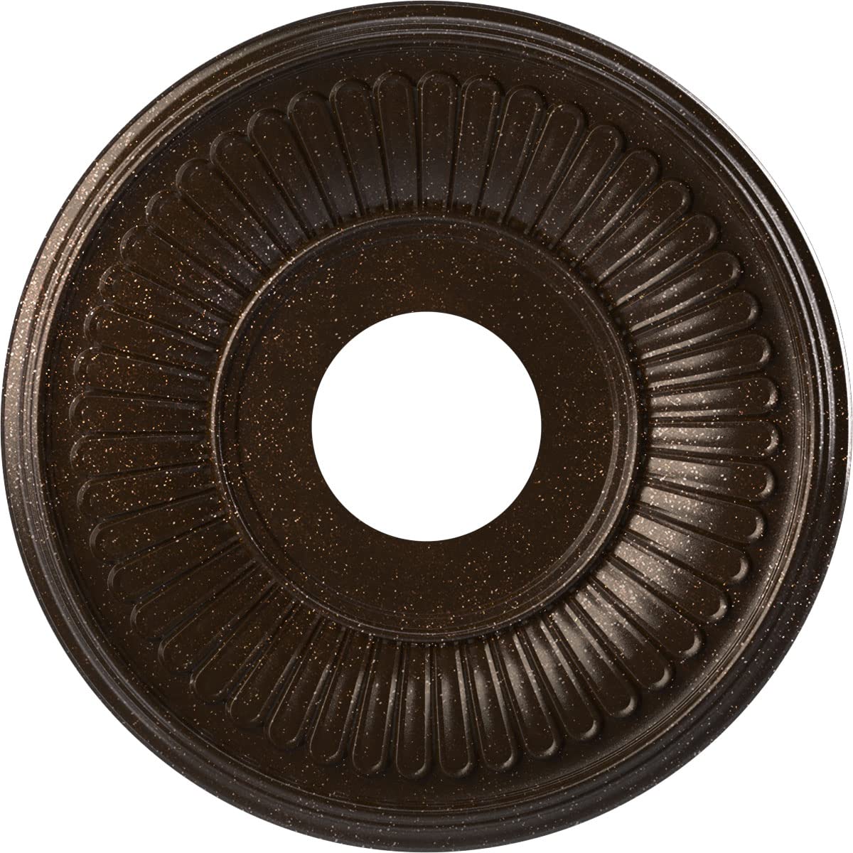 Ekena Millwork Cmp13Beamb Berkshire Thermoformed Pvc Ceiling Medallion (Fits Canopies Up To 5 3/4), 13Od X 3 1/2Id X 3/4P, Textu