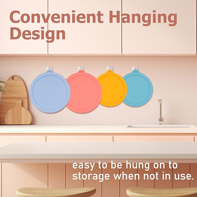 2 Cup 4 Cup Silicone Replacement Lids Storage Cover for Anchor Hocking Glass Bowls (Container not Included) 4 Pack Microwave, Dishwasher and Freezer Safe