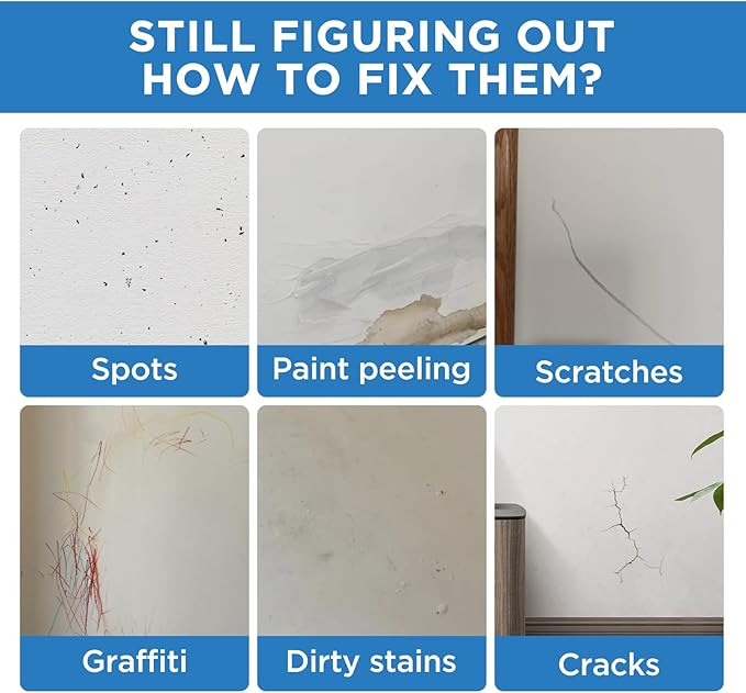White Touch Up Paint Pen, Flat White Paint for Wall, Door, Cabinets, Furniture,Cabinet, Appliance, Refrigerators, Wood, Tub & Tile, Porcelain, Acrylic, Enamel (Flat Stain, 30ML) Quick-Dry, Non-Toxic