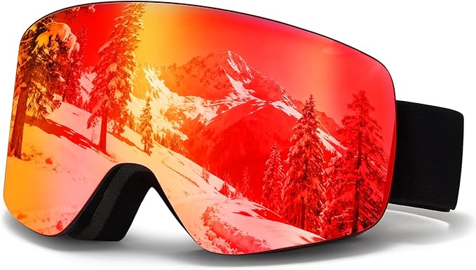 Ski Goggles OTG Snow/Snowboard Goggles Snowboarding Goggles Over Glasses Ski Goggle for Men Women Adult